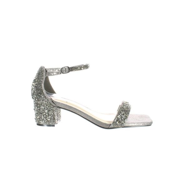 Lady Couture Shoes Lady Couture Womens Dazzle Pewter Ankle Strap